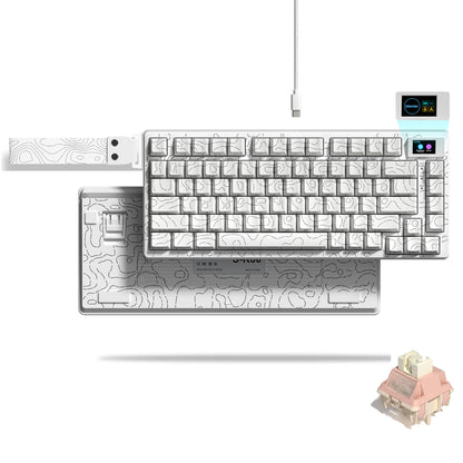 Elevate Your Gaming Experience with the S-K80 75% Mechanical Keyboard Featuring a Color OLED Display and Hot-Swap Functionality