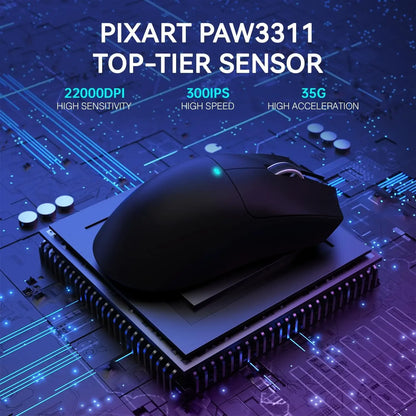Elevate Your Gaming Experience with the ATTACK SHARK X11 Lightweight Wireless Gaming Mouse - 22K DPI, RGB Charging Dock, and Versatile Connectivity