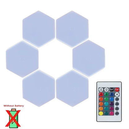 Illuminate Your Space with 3/6Pcs Touch Control Hexagonal LED Wall Lights - Creative Honeycomb Night Lights for Any Occasion