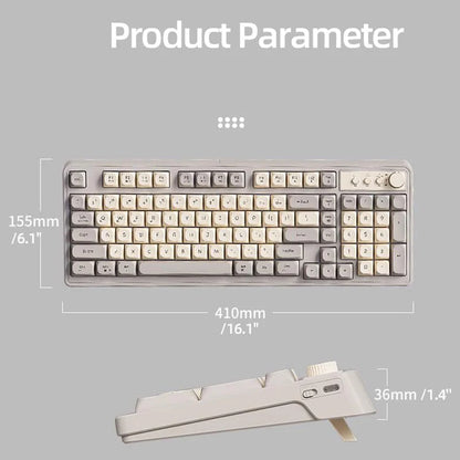 V98 Wireless Gaming Keyboard - Customizable Bluetooth/2.4G Mechanical Keyboard with RGB Backlighting and Numpad