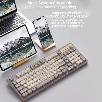 V98 Wireless Gaming Keyboard - Customizable Bluetooth/2.4G Mechanical Keyboard with RGB Backlighting and Numpad