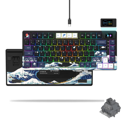 Elevate Your Gaming Experience with the S-K80 75% Mechanical Keyboard Featuring a Color OLED Display and Hot-Swap Functionality