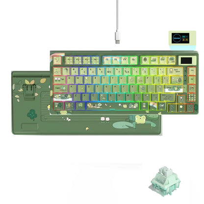Elevate Your Gaming Experience with the S-K80 75% Mechanical Keyboard Featuring a Color OLED Display and Hot-Swap Functionality