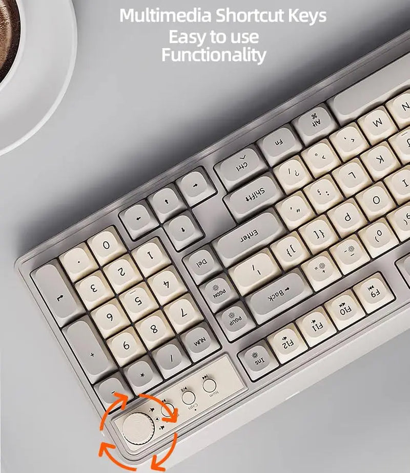 V98 Wireless Gaming Keyboard - Customizable Bluetooth/2.4G Mechanical Keyboard with RGB Backlighting and Numpad