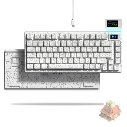 Elevate Your Gaming Experience with the S-K80 75% Mechanical Keyboard Featuring a Color OLED Display and Hot-Swap Functionality