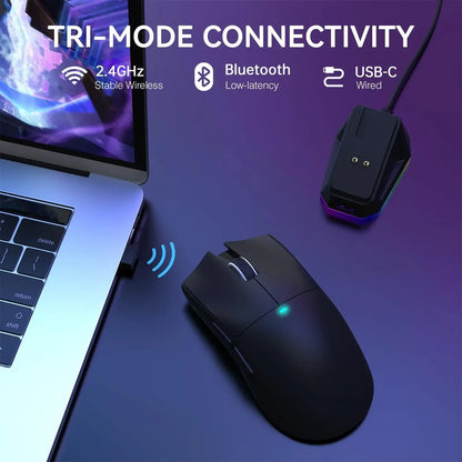 Elevate Your Gaming Experience with the ATTACK SHARK X11 Lightweight Wireless Gaming Mouse - 22K DPI, RGB Charging Dock, and Versatile Connectivity
