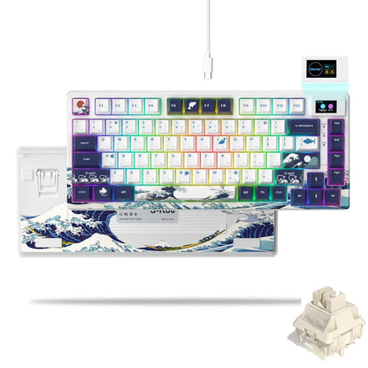 Elevate Your Gaming Experience with the S-K80 75% Mechanical Keyboard Featuring a Color OLED Display and Hot-Swap Functionality