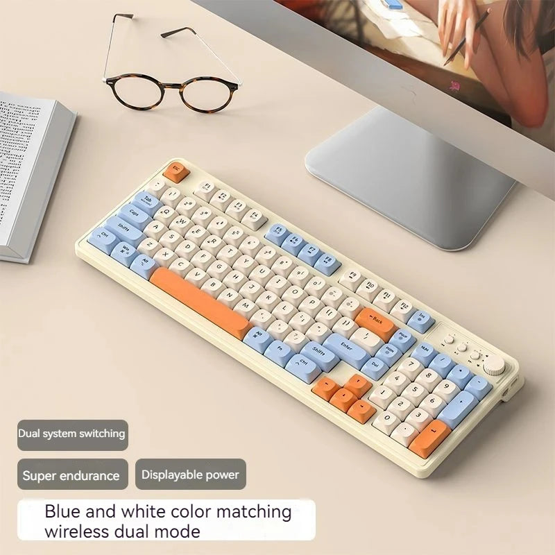 V98 Wireless Gaming Keyboard - Customizable Bluetooth/2.4G Mechanical Keyboard with RGB Backlighting and Numpad