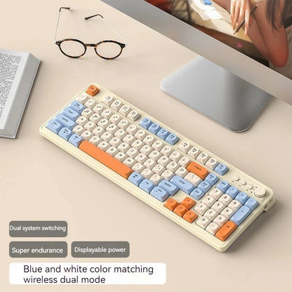 V98 Wireless Gaming Keyboard - Customizable Bluetooth/2.4G Mechanical Keyboard with RGB Backlighting and Numpad