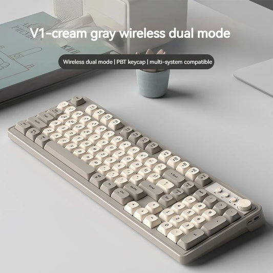 V98 Wireless Gaming Keyboard - Customizable Bluetooth/2.4G Mechanical Keyboard with RGB Backlighting and Numpad